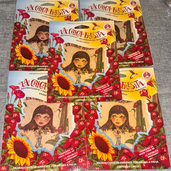 Car Air Freshener 5pack LA CHICA FRESITA Deodorant Strawberry Fresa Aromatizante - Picture 1 of 4
